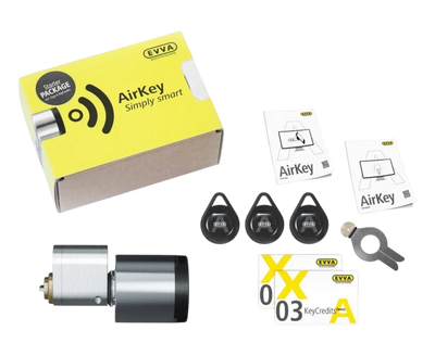 Startpaket EVVA AirKey med en oval låscylinder till utsidan – St George