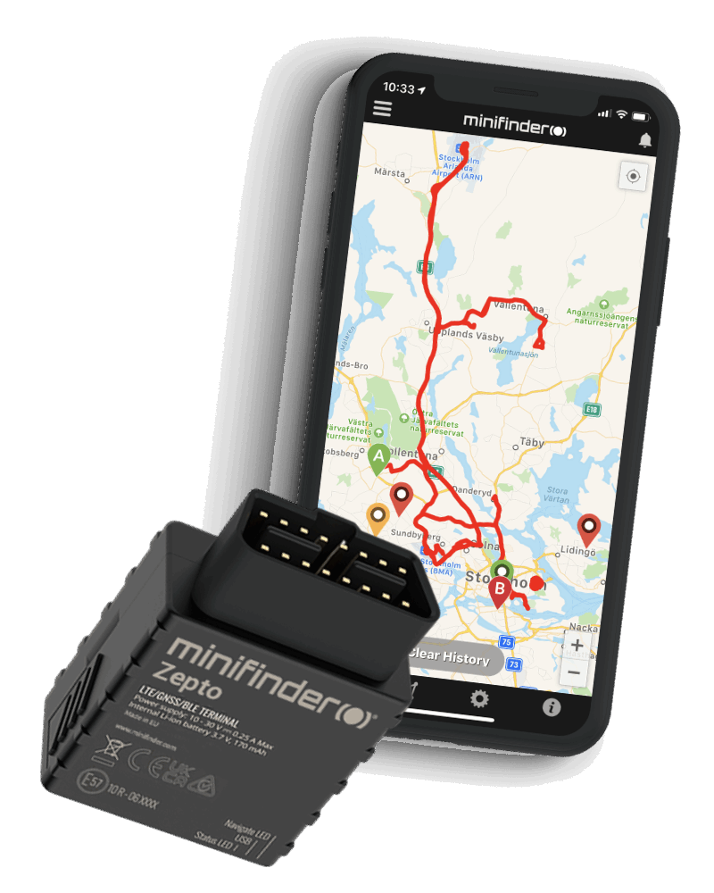 Spårsändare MiniFinder Zepto 4G till fordon – St George