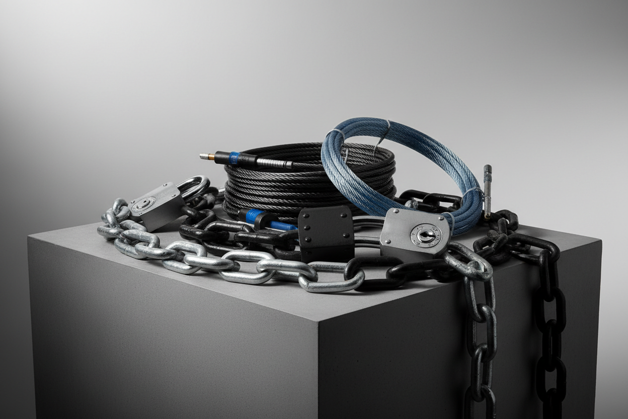 Låskättingar och vajer