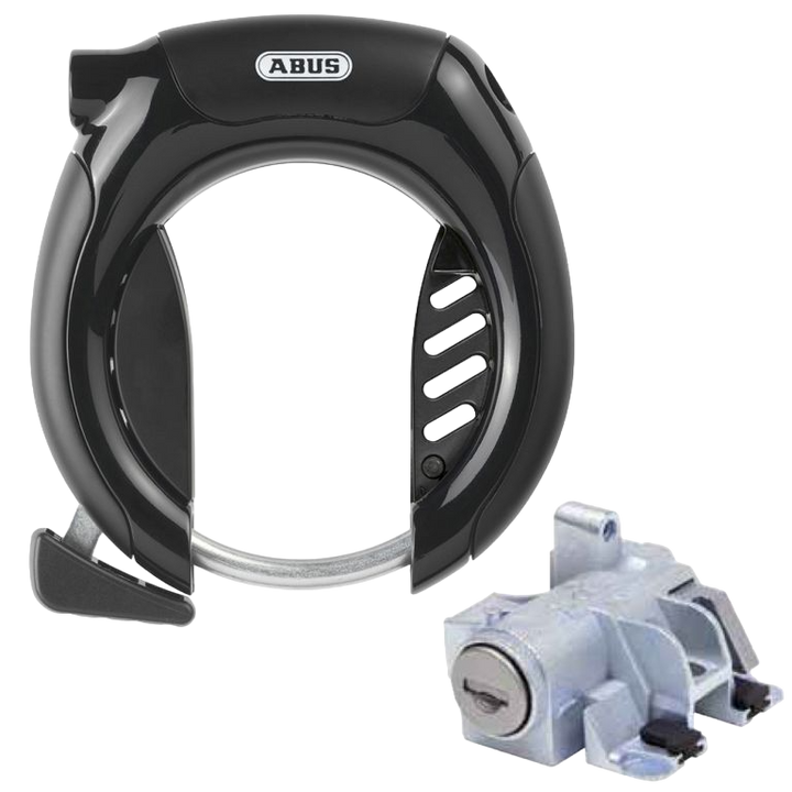 Cykellås ABUS Pro Shield 5850 + låscylinder till e-bike batteri Bosch