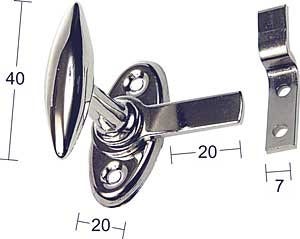 Fönstervred 3 Habo Förnicklad mässing