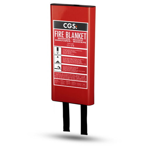 Brandfilt med hårt fodral 180x120 cm Röd