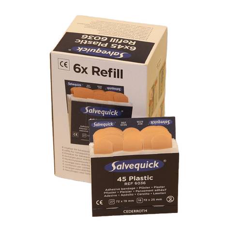 Plåsterrefill Salvequick Plastic Cederroth 6036 6-pack