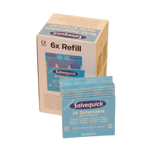 Plåsterrefill Salvequick Blue Detectable Cederroth 6735 CAP
