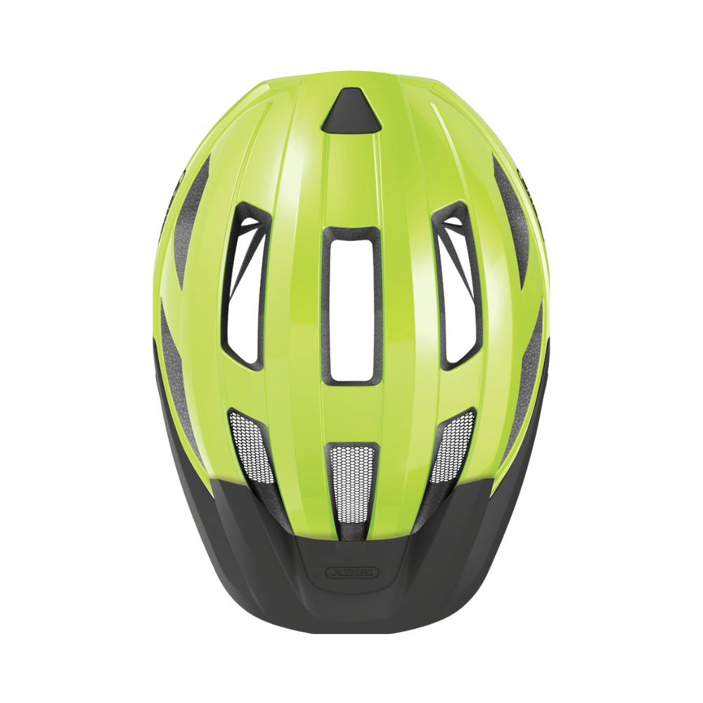 Cykelhjälm ABUS Macator MIPS - Signal yellow ovanifrån