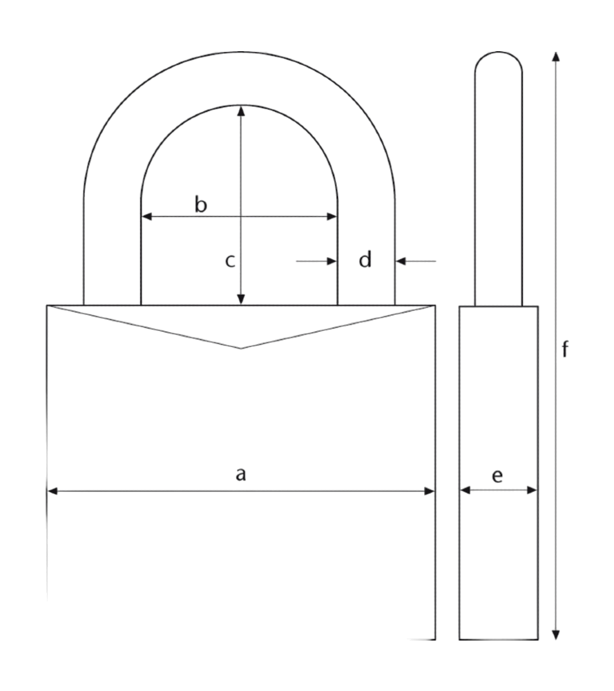 NEW - 32091- Hänglås ABUS 180IB Nautic  -RITNING