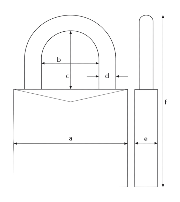 NEW - 32091- Hänglås ABUS 180IB Nautic  -RITNING