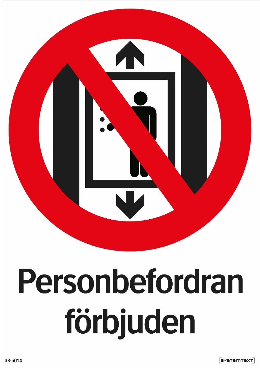 Personbefordran förbjuden
