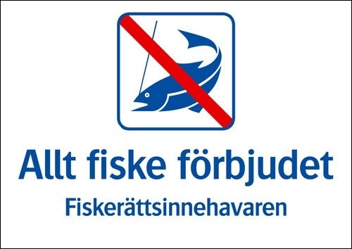 Allt fiske förbjudet