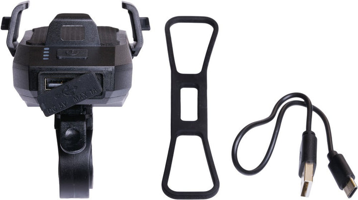 Uppladdningsbart framlyse till cykel ABUS Gemma 150 - med mobilhållare