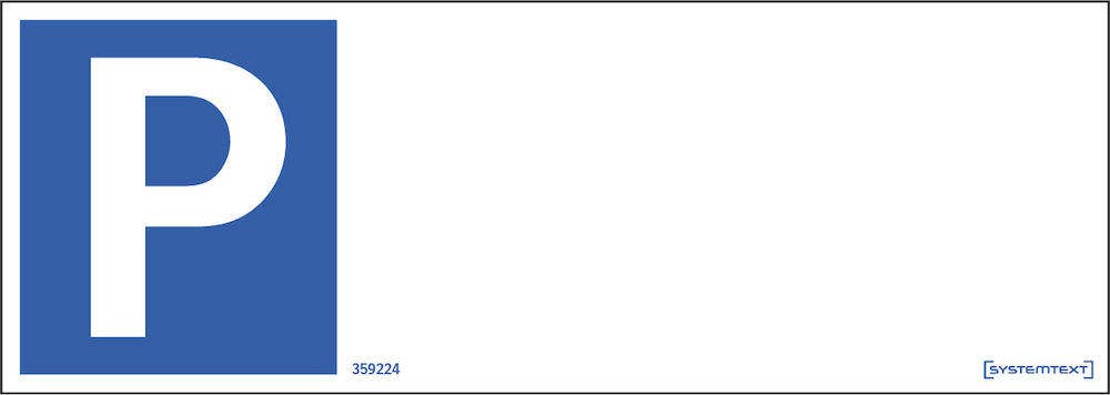 Parkeringsskylt utan text