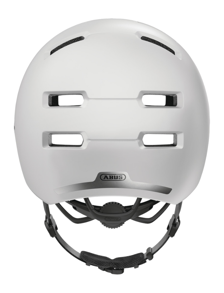 Cykelhjälm street för ungdom/vuxen ABUS Skurb - Pearl white - bak
