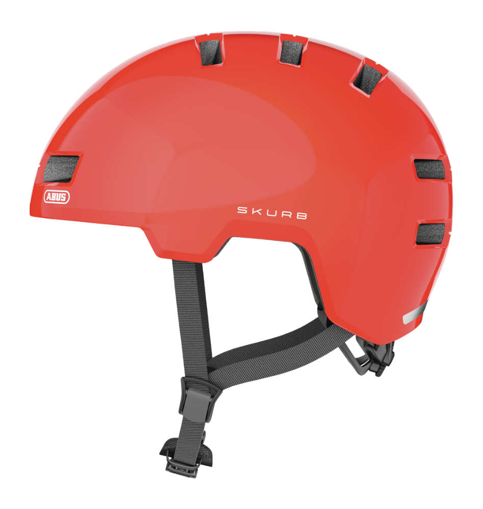 Cykelhjälm street för ungdom/vuxen ABUS Skurb - Signal orange