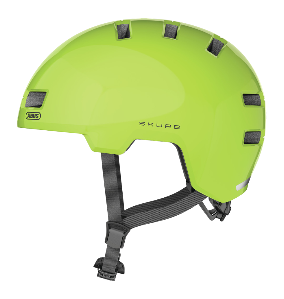 Cykelhjälm street för ungdom/vuxen ABUS Skurb - Signal yellow