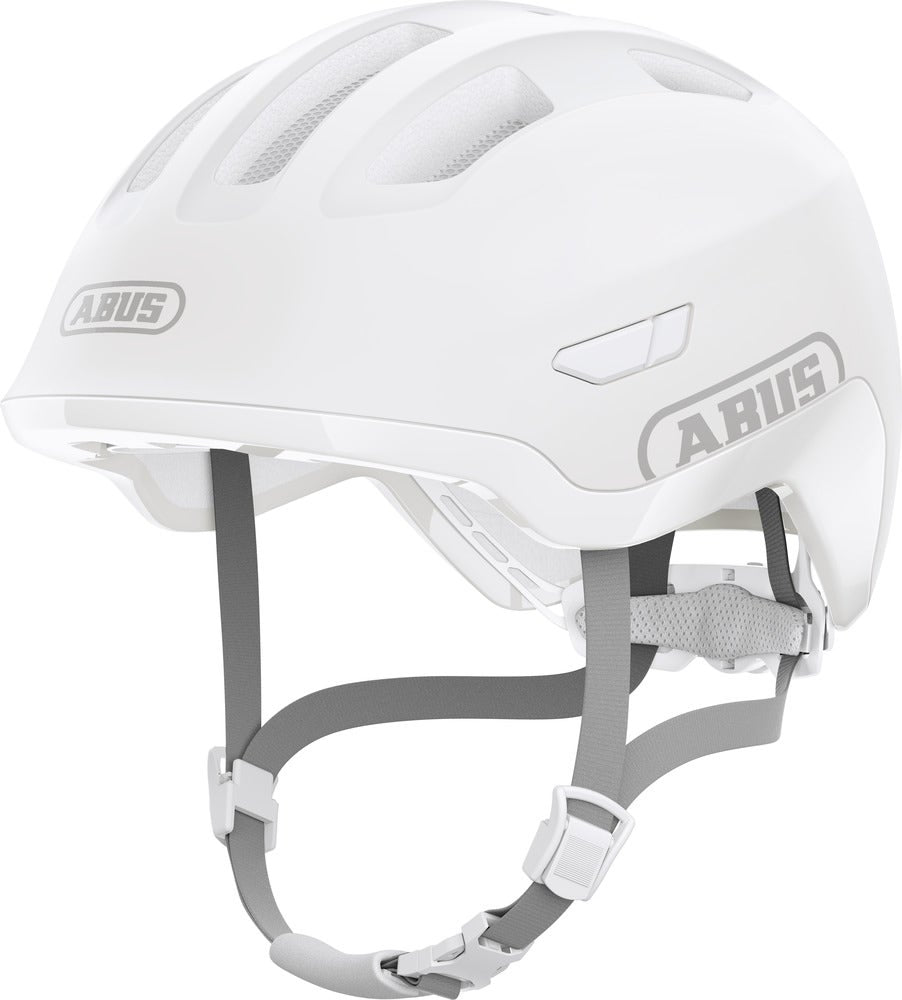 Cykelhjälm ABUS SMILEY 3.0 ACE LED - Pure White – bild 5 – St George