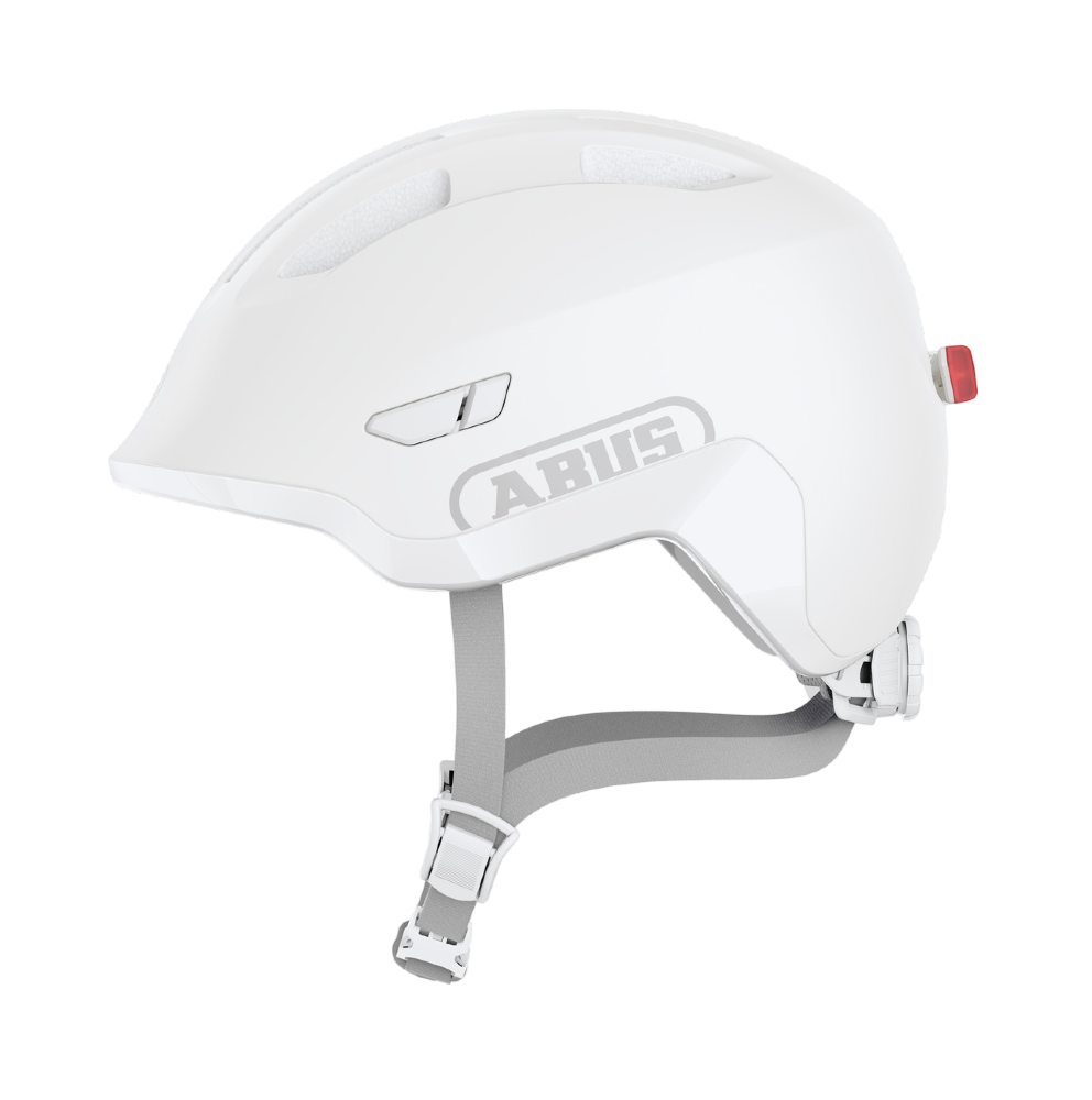 Cykelhjälm ABUS SMILEY 3.0 ACE LED - Pure White – bild 2 – St George