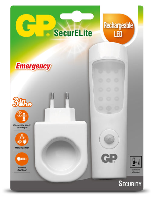 Uppladdningsbar ficklampa med nödljus - SecurELite 3in1