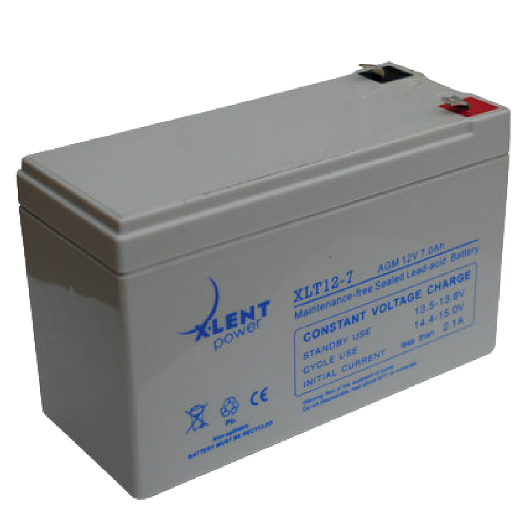 Backup-batteri 12 V / 7 Ah med en livslängd på 3-5 år