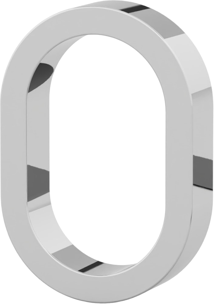 Distansring dormakaba för oval låscylinder - Krom - 10mm DA7395