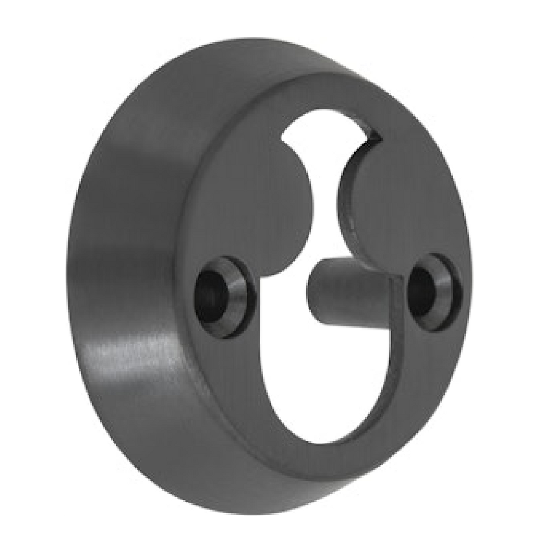 Cylinderring ASSA DC för oval låscylinder till insida - mattsvart Mirus - 13 mm