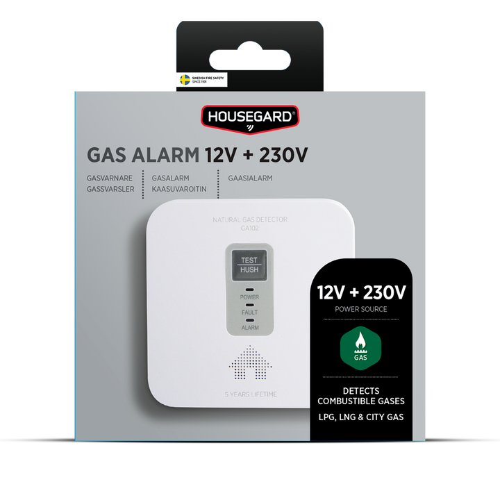 Gasvarnare Housegard 12V + 230V