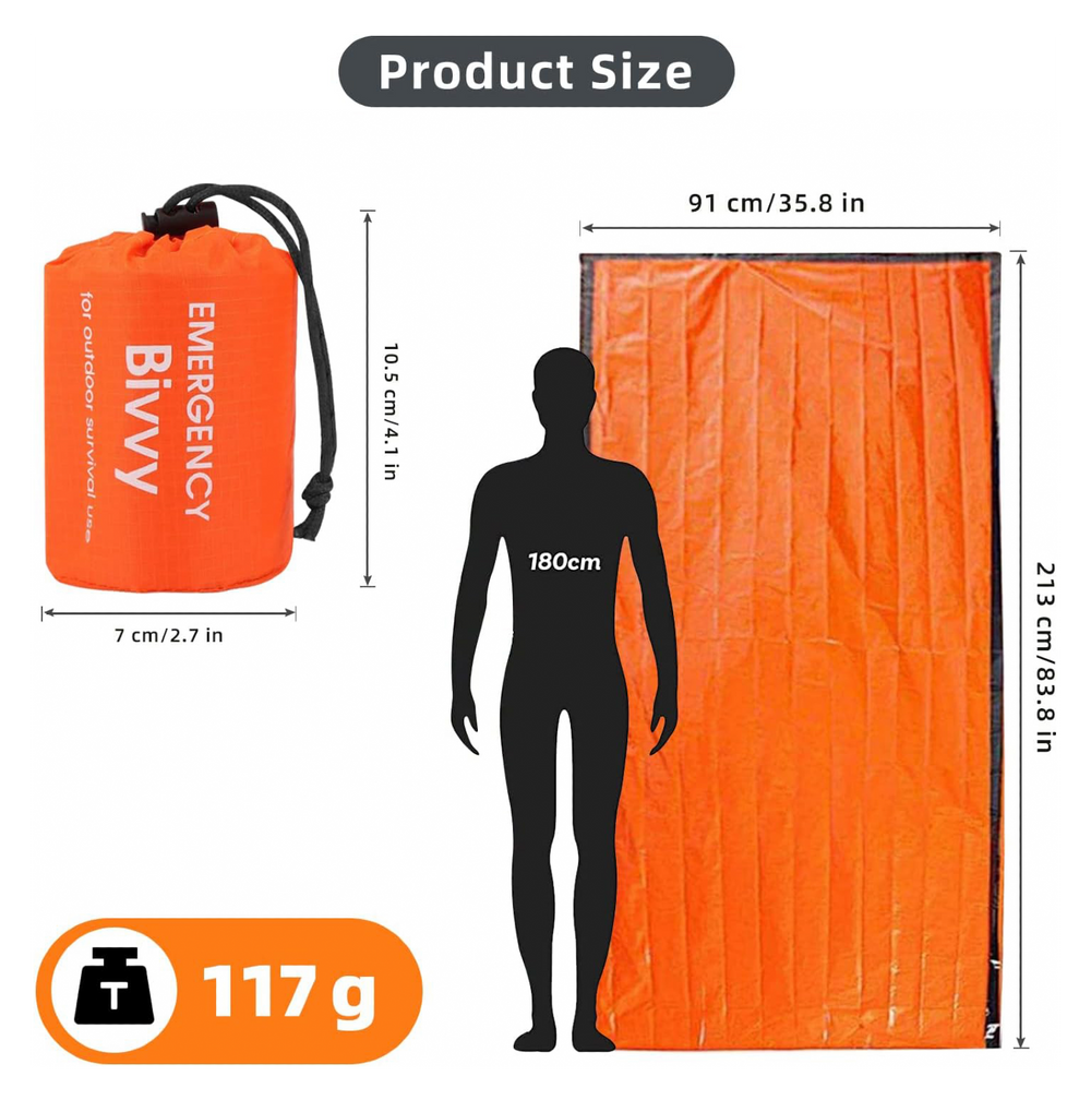 Överlevnadssovsäck Bodyguard_meassurements