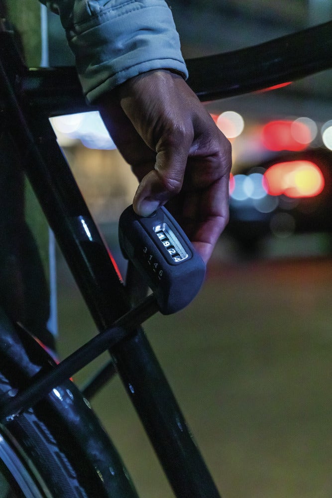 Vikbart cykellås ABUS Bordo Combo™ 6000C/90 LED black SH