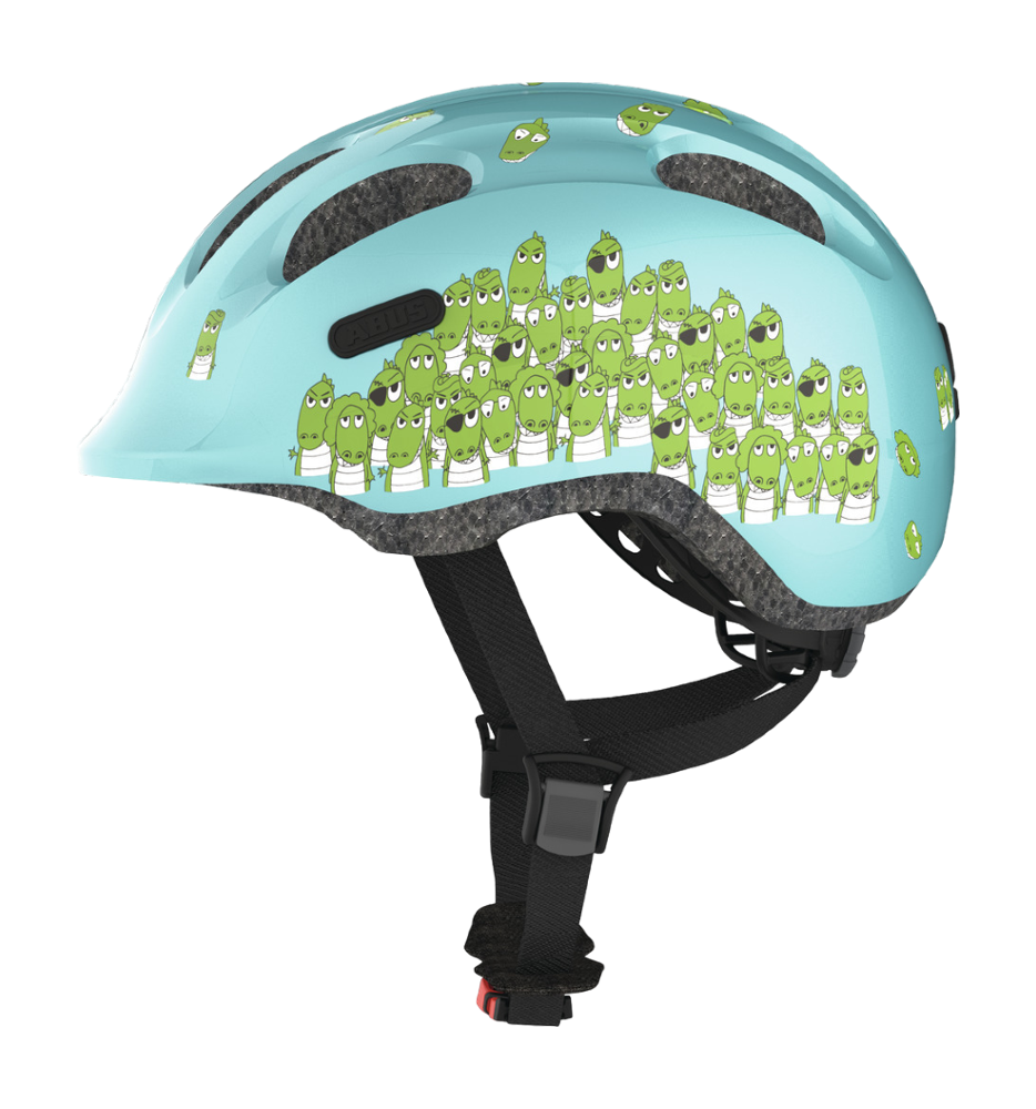 Cykelhjälm för barn ABUS SMILEY 2.0 Blue Croco - Utan grönt spänne – St George