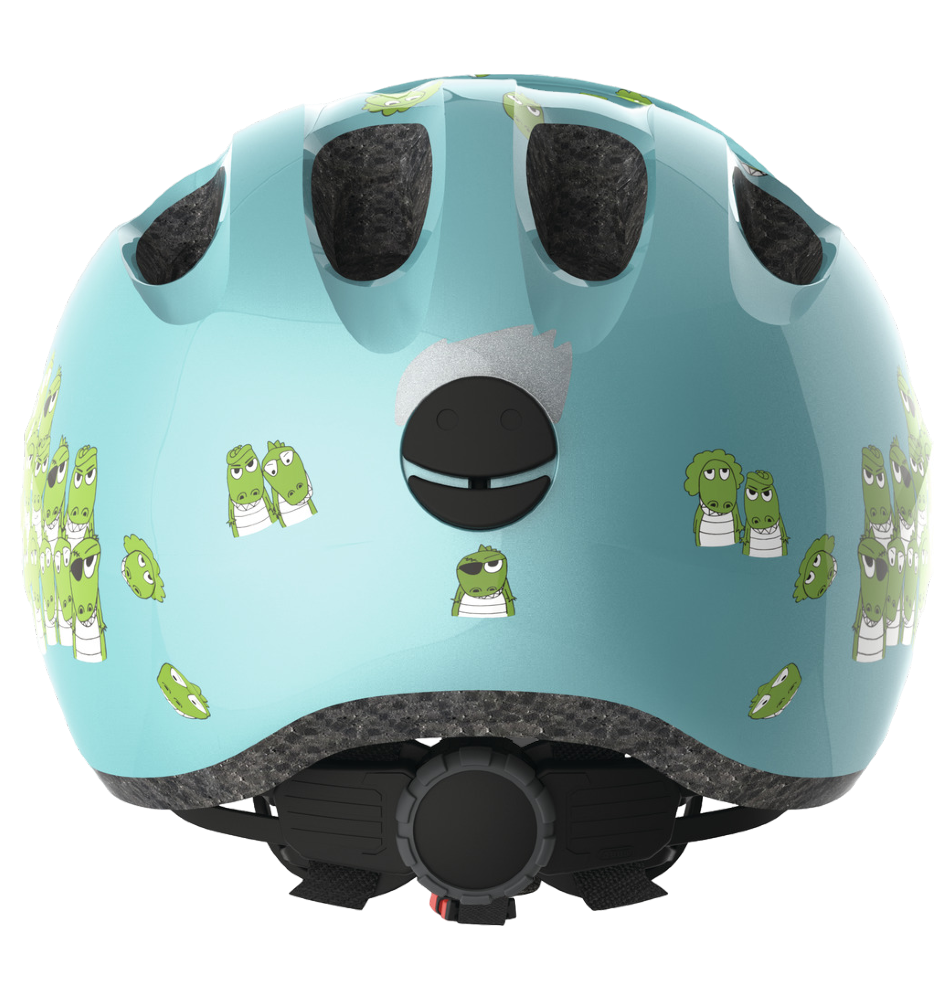 Cykelhjälm för barn ABUS SMILEY 2.0 Blue Croco - Utan grönt spänne – bild 2 – St George