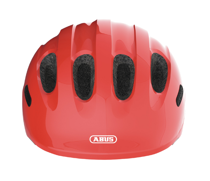 Cykelhjälm ABUS SMILEY 2.0 Sparkling Red - med grönt spänne – bild 3 – St George