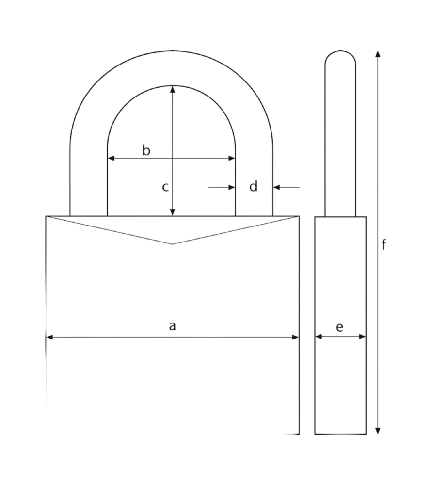 Ritning -91780 - Hänglås ABUS Granit 37/55 i klass 3 | Orange