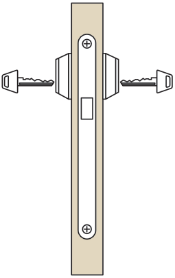 Godkänt låshus med rak regel ASSA 9788