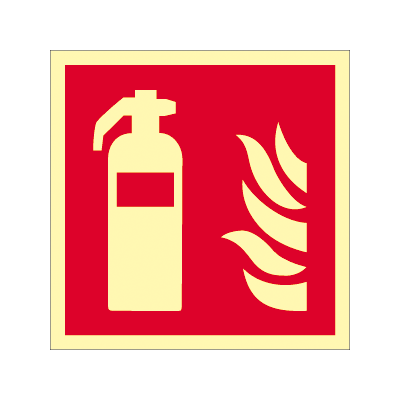 Efterlysande brandskylt Housegard "Brandsläckare" – St George