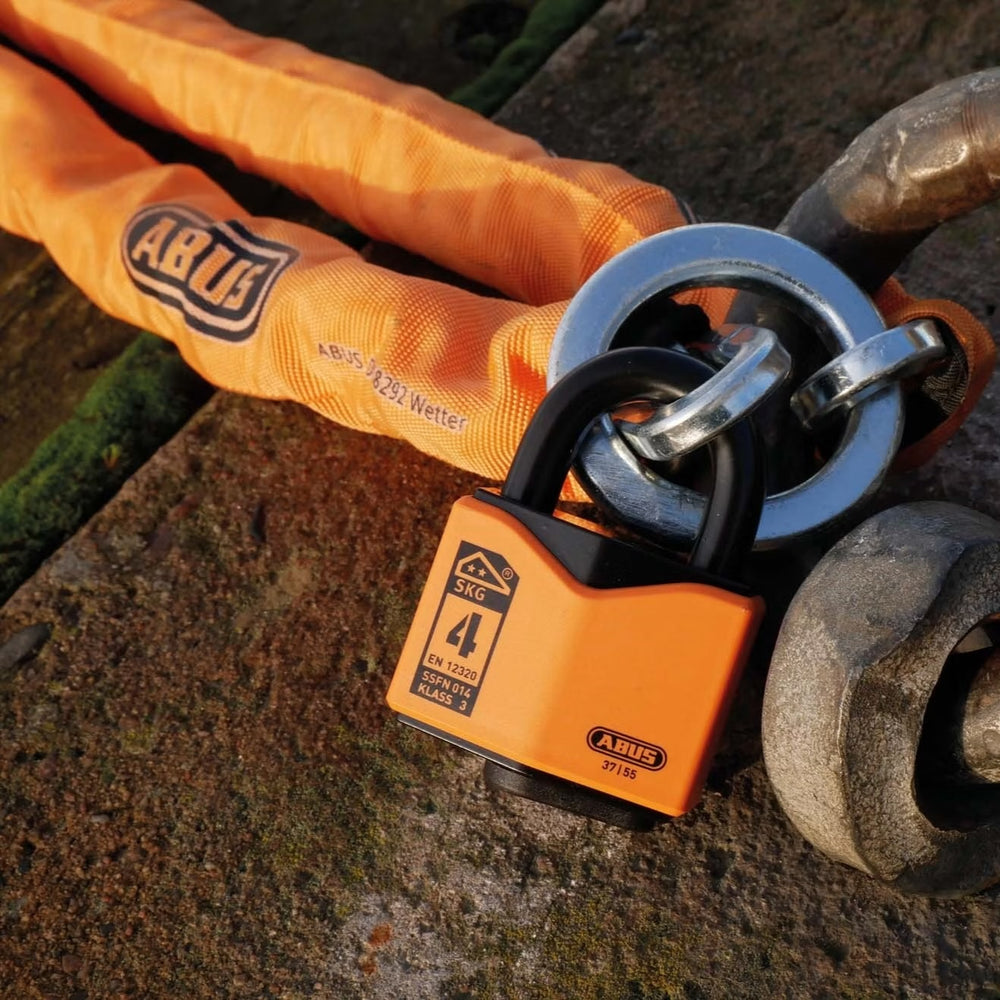 Låskätting- och hänglåspaket i klass 3 ABUS Granit™ 37/55 Orange