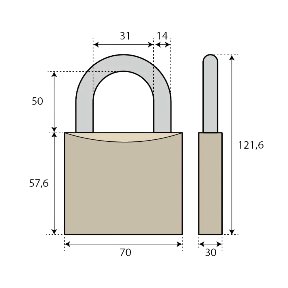 Låskätting- och hänglåspaket i klass 4 – 2,5 m