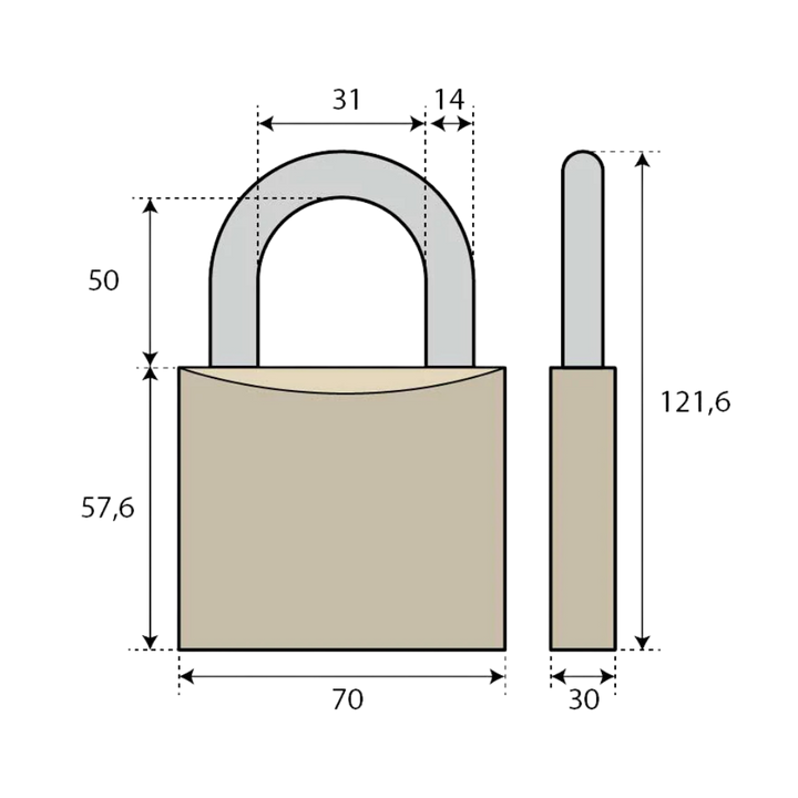 Låskätting- och hänglåspaket i klass 4 – 2,5 m