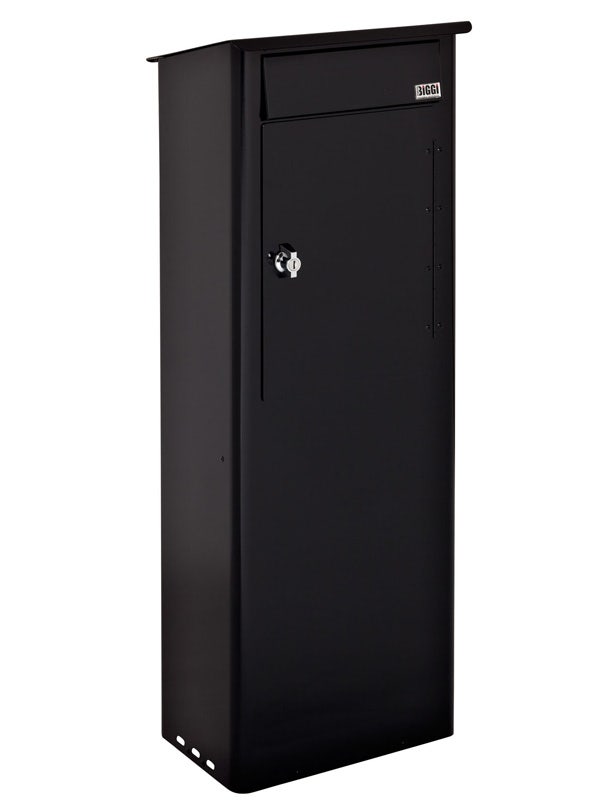 Postlåda Biggi Ekonomi - Tömningslucka fram - Svart