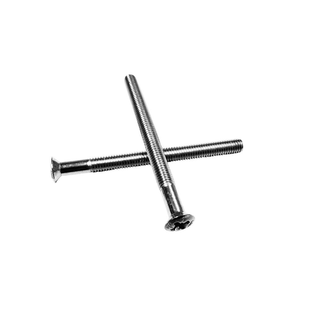 2 st vredskruv M5 utan midjor - 60 mm - Nickel