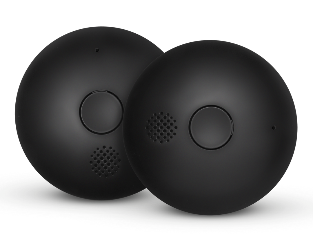 Trådlös brandvarnare Housegard Luma Black med inbyggt 10-årsbatteri – 2-pack – St George