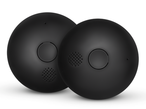 Trådlös brandvarnare Housegard Luma Black med inbyggt 10-årsbatteri – 2-pack