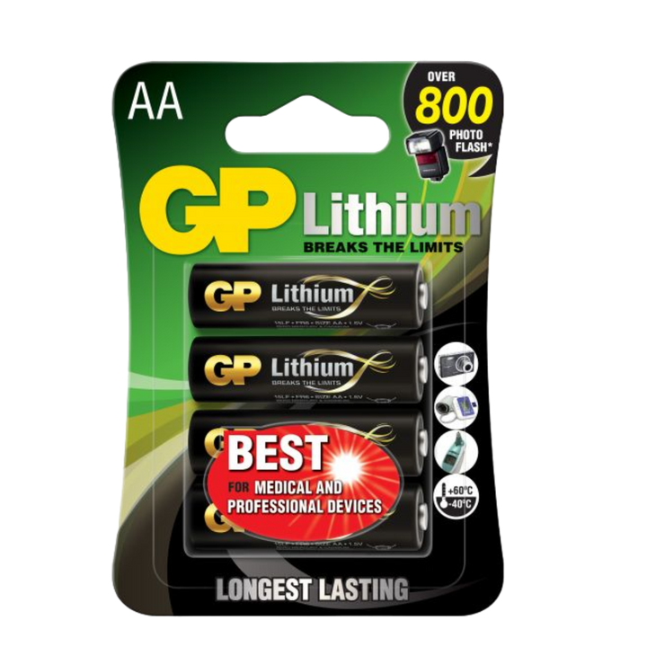 Lithiumbatteri GP Lithium AA - 4-pack