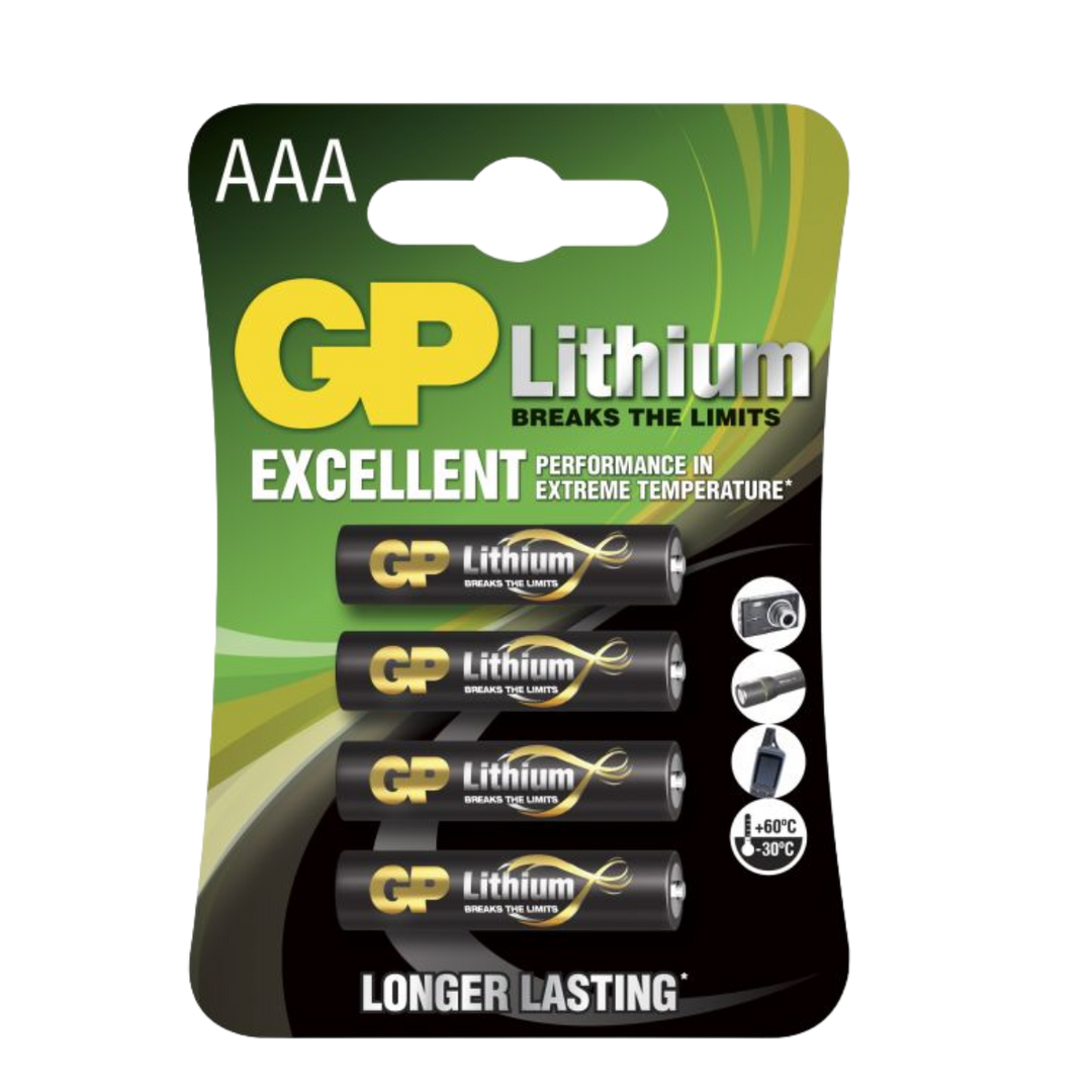 Lithiumbatteri GP Lithium AAA - 4-pack
