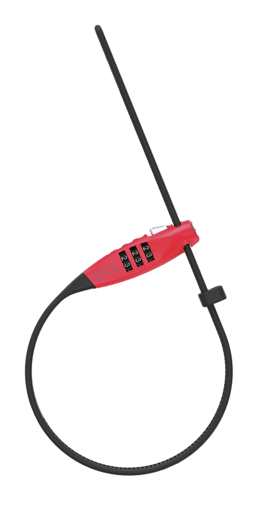 Vajerlås ABUS TravelGuard Röd