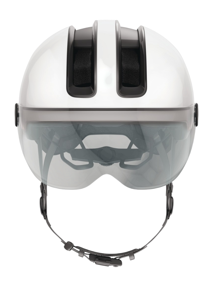 Cykelhjälm ABUS HUD-Y ACE - Shiny white