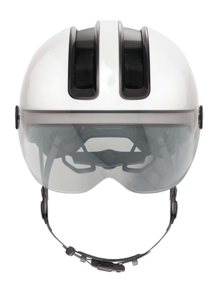 Cykelhjälm ABUS HUD-Y ACE - Shiny white