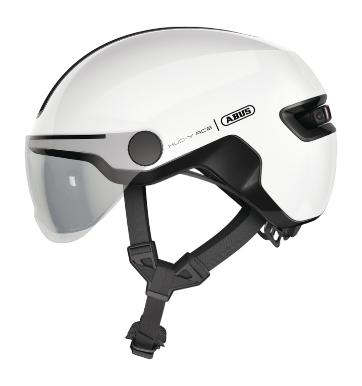 Cykelhjälm ABUS HUD-Y ACE - Shiny white