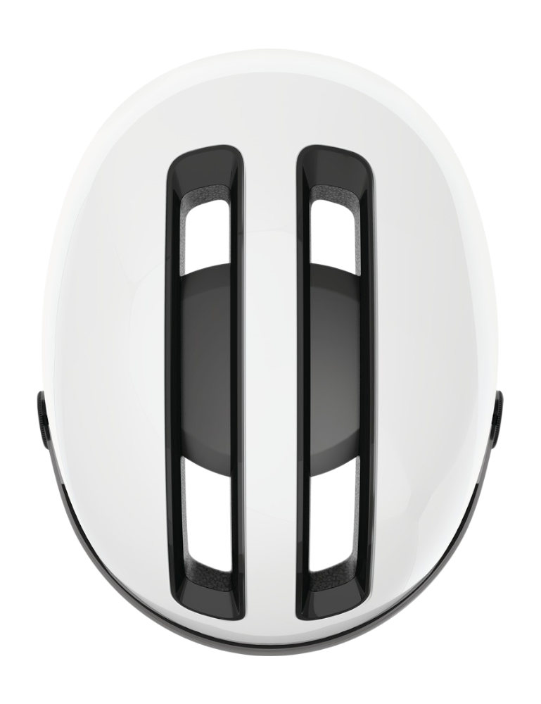 Cykelhjälm ABUS HUD-Y ACE - Shiny white