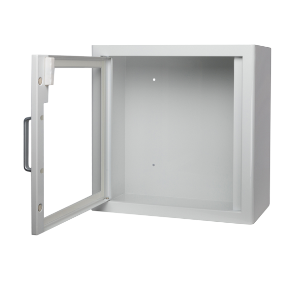 Väggskåp till hjärtstartare med larm 