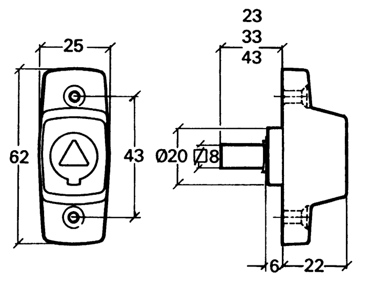 Säkerhetsanordning ASSA 805 Krom för fönster, fönsterdörr och skåpdörr