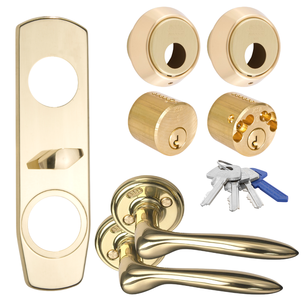 Behörspaket ASSA 1956 Blank mässing